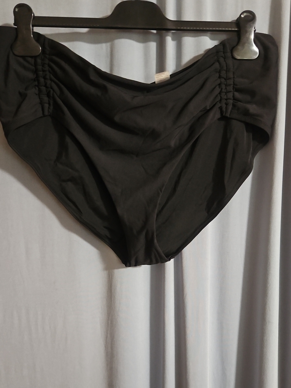 CALIA Women's Adjustable Tie Front Swim Bottoms: BLACK: NEW WITH TAGS: SIZE XXL